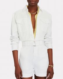 Jonathan Simkhai Standard Darcy Cotton-Twill Romper at Intermix